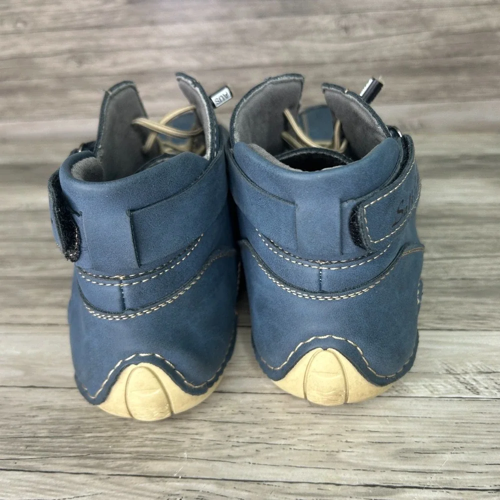 Salkin Boots Blue Suede Leather Size US 11-11.5 Hiking Mens 45